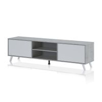 mueble tv 2 puertas efecto madera blanca cm al49 x l180 x p40