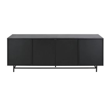 Aparador bajo de metal negro mate de 170 cm