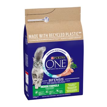 Purina ONE Indoor Turkey & Whole Grains Dry Cat Food - 2.8kg