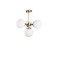 lampara de techo akkas-10061 oro cobrizo metal vidrio 43x43x47 cm