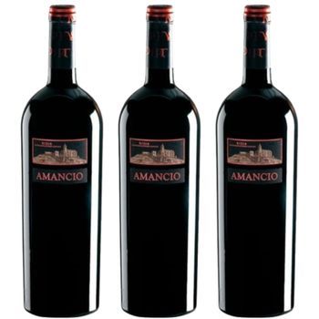 Amancio Tempranillo, Vino Tinto, España, Pack 3 Botellas 75 Cl, 14,5% Vol.
