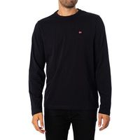 napapijri camiseta camiseta de manga larga con logotipo de salis para hombre