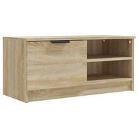 mueble de tv madera contrachapada roble sonoma 80x35x365 cm vidaxl
