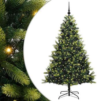 Árbol De Navidad Artificial Plegable 300 Leds Verde 180 Cm Vidaxl