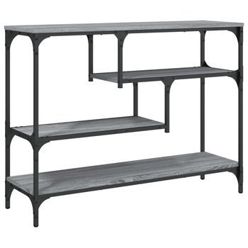 Mesa Consola Madera De Ingeniería Gris Sonoma 100x30x75 Cm Vidaxl