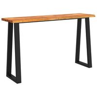 mesa consola con borde vivo madera maciza acacia 140x40x80 cm vidaxl