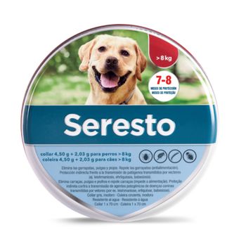 Seresto collar antiparasitario para perros grandes y pequeños - 70 cm: perros de más de 8 kg