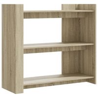 mesa consola de madera de ingenieria roble sonoma 100x35x90 cm vidaxl