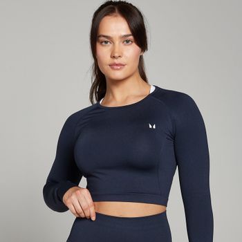 Camiseta corta de manga larga y sin costuras Shape para mujer de MP - Azul marino - M