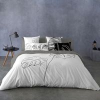 funda nordica blanca 100 algodon cama 135