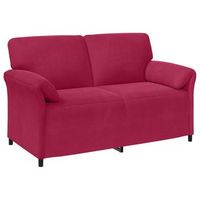 sofa de 2 plazas rojo vino 158 x 83 x 95 cm terciopelo vidaxl