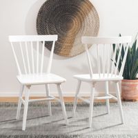 set de 2 sillas de comedor en madera blanco
