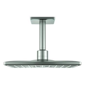 Conjunto De Ducha De Techo Grohe Rainshower Smartactive 310 Cube Con Brazo 142 Mm, 2 Chorros Supersteel Infinity Finish, 26481dc0
