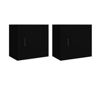 vidaxl mesitas de noche de pared 2 uds negro 50x30x47 cm
