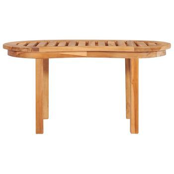 Mesa De Centro 90x50x45 Cm Madera De Teca Dura Finamente Lijada - Marrón