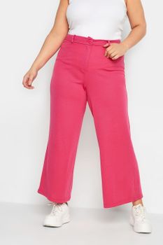 Yours Pantalón Ancho Fucsia, Mujer Curvy Y Tallas Grandes, Yours