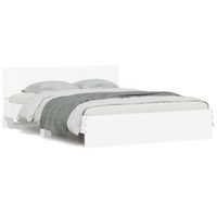 estructura de cama con cabecero blanca 150x200 cm vidaxl