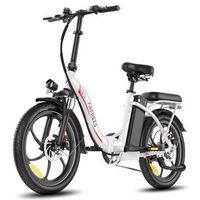 e-bike  fafrees f20 - motor 250w bateria 36v20ah neumaticos de 20 pulgadas frenos mecanicos de disco - blanco