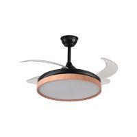 bel air cosmos mini ventilador de techo 48w 91cm 4 aspas retractiles negromadera