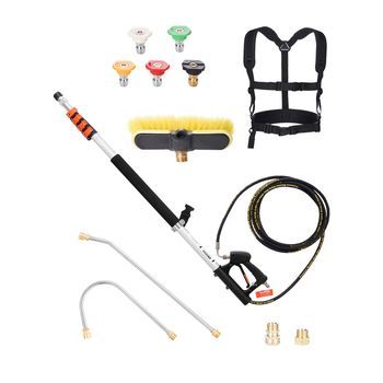 Vevor Varilla Telescópica Para Hidrolavadora 4000 Psi, 5–18 Pies, Con Accesorios