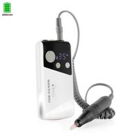 pulidora de unas con bateria recargable de 2000mah hasta 35000rpm velocidad regulable incluye 1 cabezal de pulido 13x7x3 cm color blanco