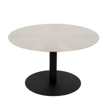 Mesa de centro de acero satinado D60cm