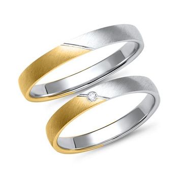Alianzas de boda con diamantes de 3 mm de ancho