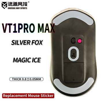 Patines de ratón inusualesWaySports pies VT1Pro Max VT1Air superficie curvada PTFE Anti colapso multicapa Magic Ice Silver Fox