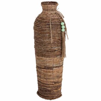 Wonderlust Deco - Jarrón de hoja de banana natural marrón, D17x58 cm Marrón D17x58h cm