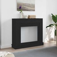 vidaxl marco para chimenea madera ingenieria roble negro 100x30x875cm