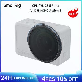 Filtro CPL / VND3-5 SmallRig para DJI OSMO Action 6, Filtro 2 en 1 de Vidrio Óptico Premium con Estuche de Almacenamiento -5894