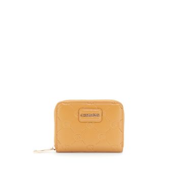 cartera efecto piel con estampado integral tan