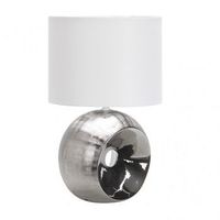 fabrilamp sobremesa ceramica ea 1xe27 cromo pantalla blanca 52x30x30 cm