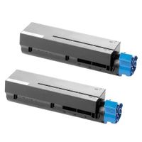 compatible twin pack oki 44574902 black toner cartridges 2 pack