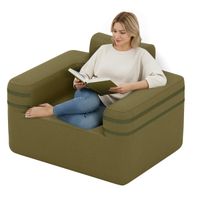 costway sillon inflable portatil con bomba de aire integrada 3 boquillas tela oxford y bolsillo de almacenamiento para camping playa picnic y sala de estar ej