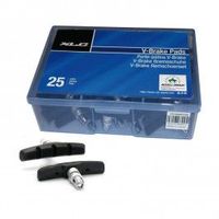 xlc bs-v01 caja de 25 pares de zapatas de freno v-brake 70 mm negro