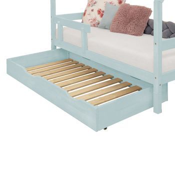 Cajón De Cama 90 X 180 Con Somier Buddy - Azul Claro