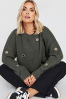 yours jersey de punto gris con ojales mujer curvy y tallas grandes yours