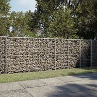 cesta de gaviones  gavion para piedras  gavion decorativo con cubierta hierro galvanizado 300x100x100cm cfw769945