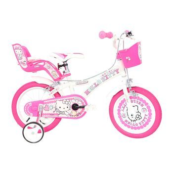 Bicicleta Niños 14 Pulgadas Hello Kitty Rosado 4-6 Años