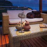 lampara de mesa recargable led gong dim 25w