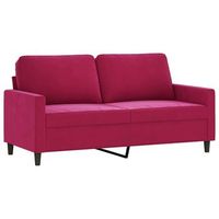 sofa de 2 plazas  sofa de salon  sofa de descanso de terciopelo rojo tinto 140 cm