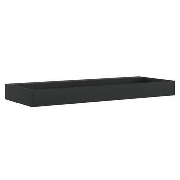 Lavabo De Baño Moderno | Lavabo De Fundición De Mineral/mármol Negro Mate 120x46x11 Cm