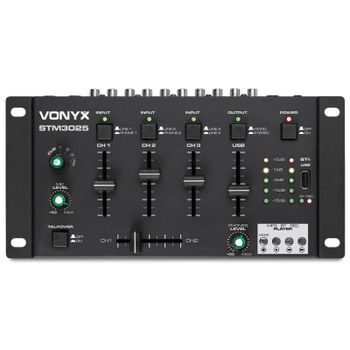 Mezclador de audio Vonyx STM3025B 4 canales compacto negro