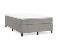 estructura de cama box spring terciopelo gris claro 120x200 cm