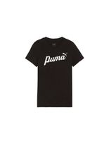 camiseta puma essentials  script infantil negro