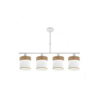 lampara cloe 4xe14 blancablanca-madera clara regx75x14 cm