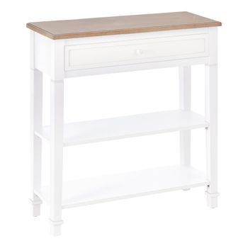 Mesa de consola 75.6x27.5x80.5 cm blanco