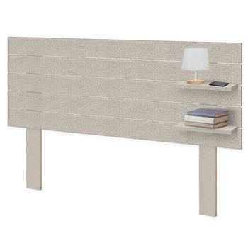 Dhome Cabecero Con Estantes De Madera Reciclada Dm Colgante Pared Estilo Palet Horizontal Con Patas 145x46cm Cama Vintage Nordico (145cm, Espigas Beige)