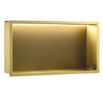 Estante De Baño Rea Brush Gold 30x60 Led